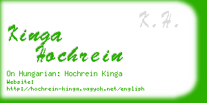 kinga hochrein business card